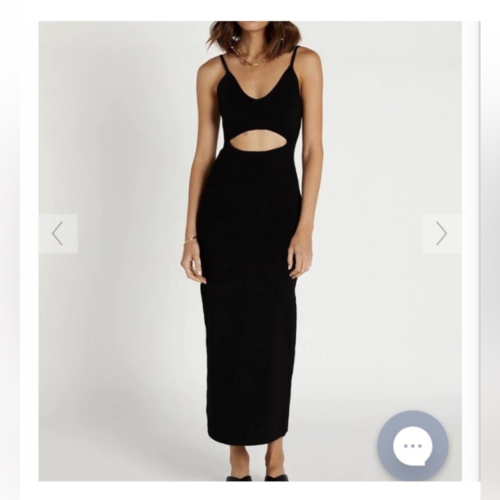 DISSH Incoming Black Knit Midi Dress